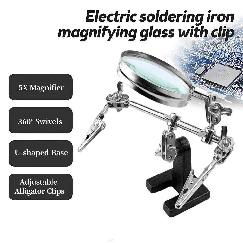 Adjustable 5X Magnifier Clip for Circuit Board Repair - Smarsty