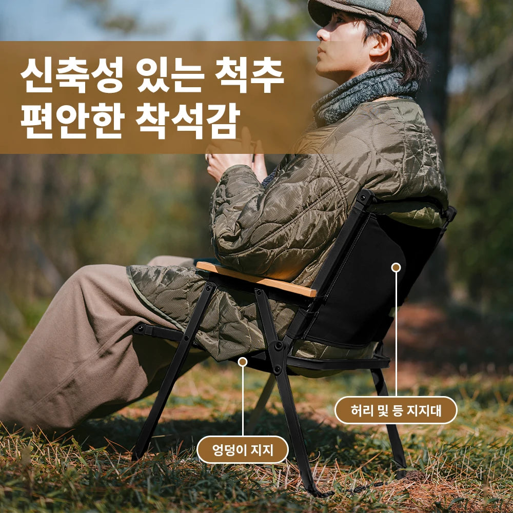Naturehike Camping Chair Portable Folding Kermit Chair High Load Foldable Travel Wood Chair Outdoor Picnic Relax Fishing Chair