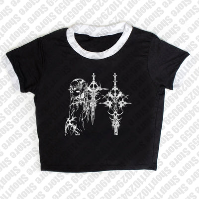 Y2k Style Aesthetic Sweet Sexy Tank Tops Women Sleeveless Casual Cartoon Print Tanks Harajuku All Match Cropped Grunge Emo Girls - Smarsty