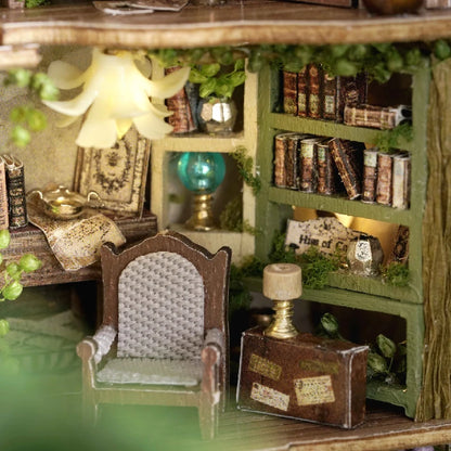 Wooden Miniature Doll House 3D Puzzle Assembly Building Model Kit Small Room Toys Home With Furniture Lighting Wooden Craft Gift