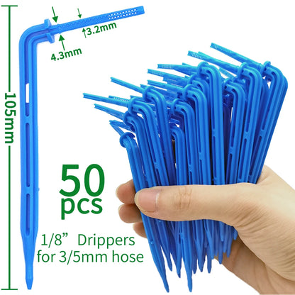 Oasis 50PCS Plastic Barbed Tee Connectors for Drip Irrigation - Smarsty