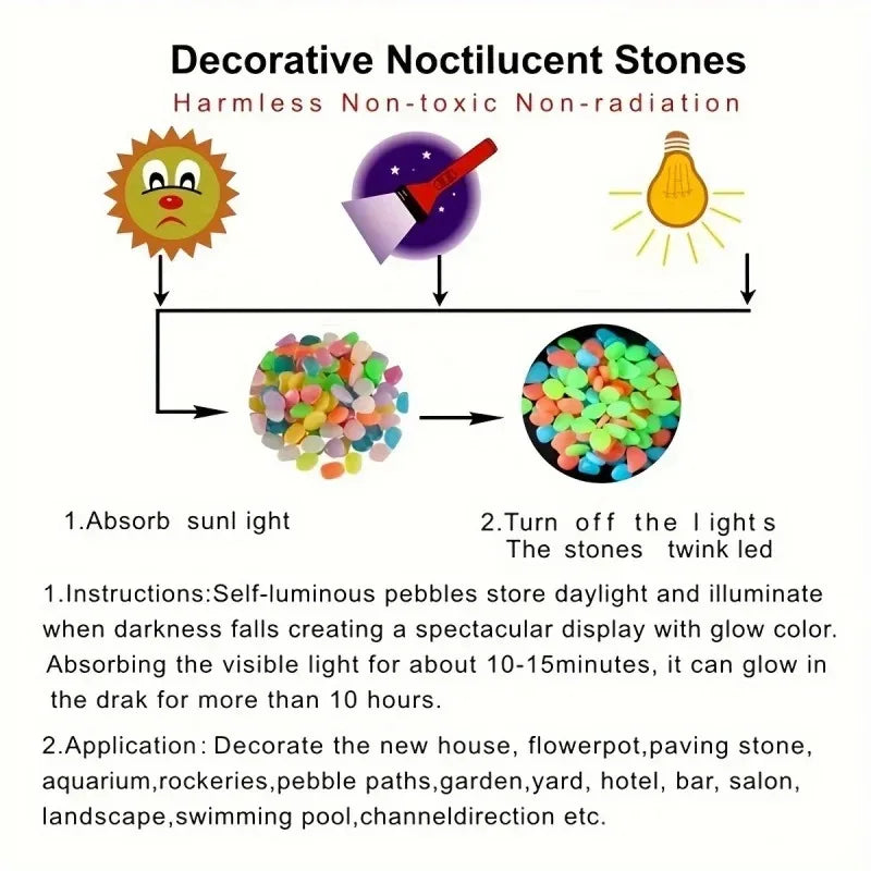 Glow in the Dark Garden Pebbles for Beautiful Outdoor Decor - Smarsty