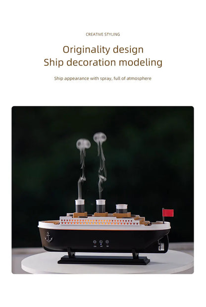 Ship Train Shape Ultrasonic Humidifier With Colorful Lights - Smarsty