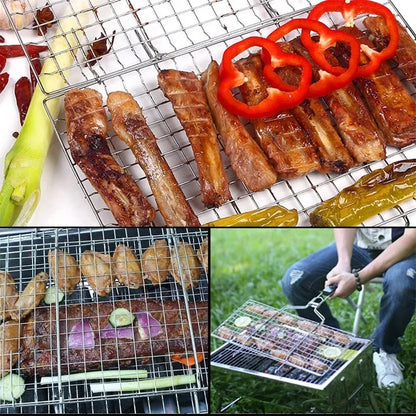 Stainless Steel Non Stick BBQ Grilling Basket for Easy Cooking - Smarsty