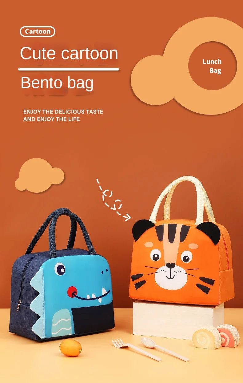 Cartoon Kids Lunch Bag With Thermal Insulation Waterproof - Smarsty