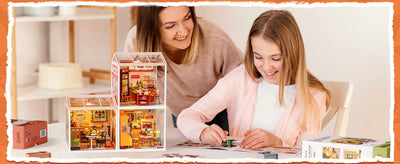 Rolife Panda Hot Pot DIY Modern Miniature Assembly Model Kit Tiny Accessories Themed Diorama For Stress Relief Kids Adults