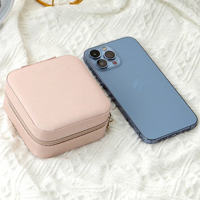 Ladies Travel Leather Jewelry Box with Stylish Storage Solution - Smarsty