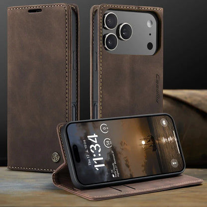 iPhone 11 12 13 Mini Xs 8 Plus SE2020 Retro PU Leather Magnetic Book Phone Wallet Flip Case by Smarsty