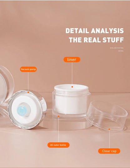 Airless Pump Jar for Makeup Lotion Refillable Container - Smarsty