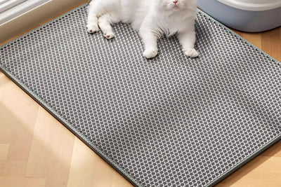 Extra Large Cat Litter Mat Heavy Duty Waterproof 2 Layer Non Slip Washable Pet Floor Protector Litter Box Sand Stopper - Smarsty