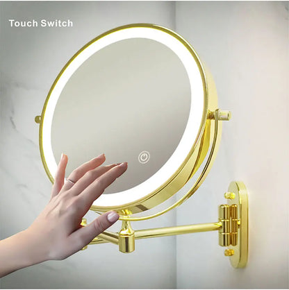 8 Inch Chrome Makeup Mirror with Dual Magnification - Smarsty