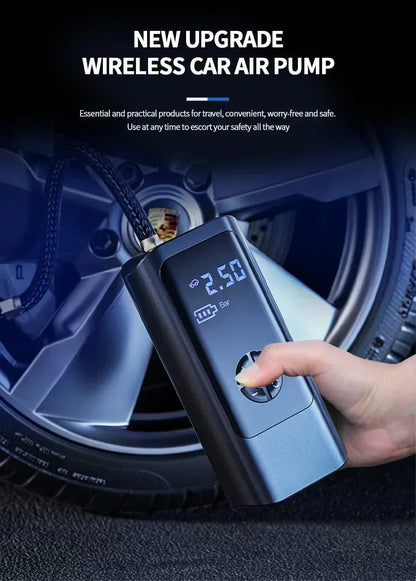 Wireless Portable Tire Inflator Pump 12V 150 PSI 12000mAh - Smarsty