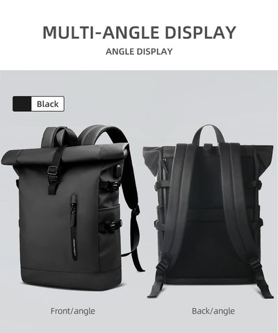 HK Expandable Travel Backpack Men Large Capacity Waterproof 15.6” Laptop Bag Hiking Rucksack Cycling Daypack Bag with USB Port - Smarsty