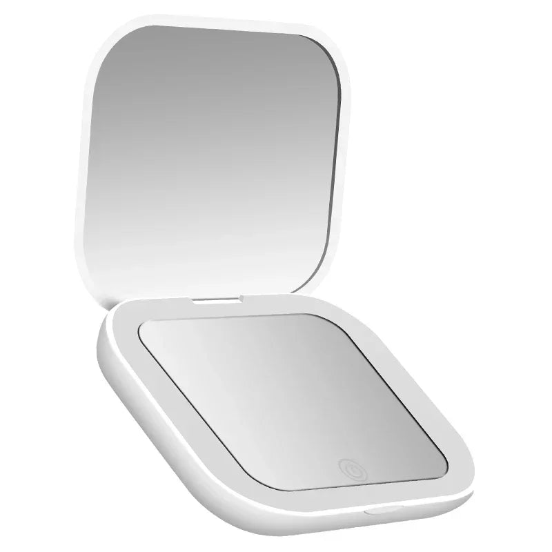 Compact LED Makeup Mirror with 2X Magnification for Travel - Smarsty