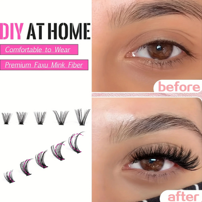 MJ Individual Cluster Lashes for Natural Volume Extensions - Smarsty
