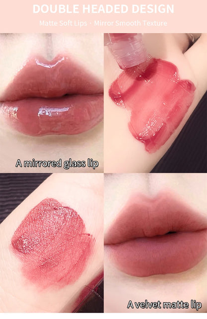 Double End Lip Glaze Glossy Color and Moisture - Smarsty