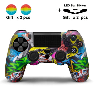 Silicone Skin Case for PS4 Controller with Grip Caps - Smarsty