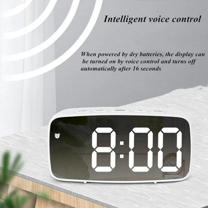 Acrylic Digital Alarm Clock with Voice Control Feature - Smarsty