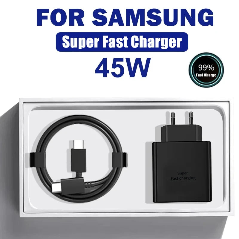 45W PD USB C Fast Charger S24 UltraMax Cable Included - Smarsty
