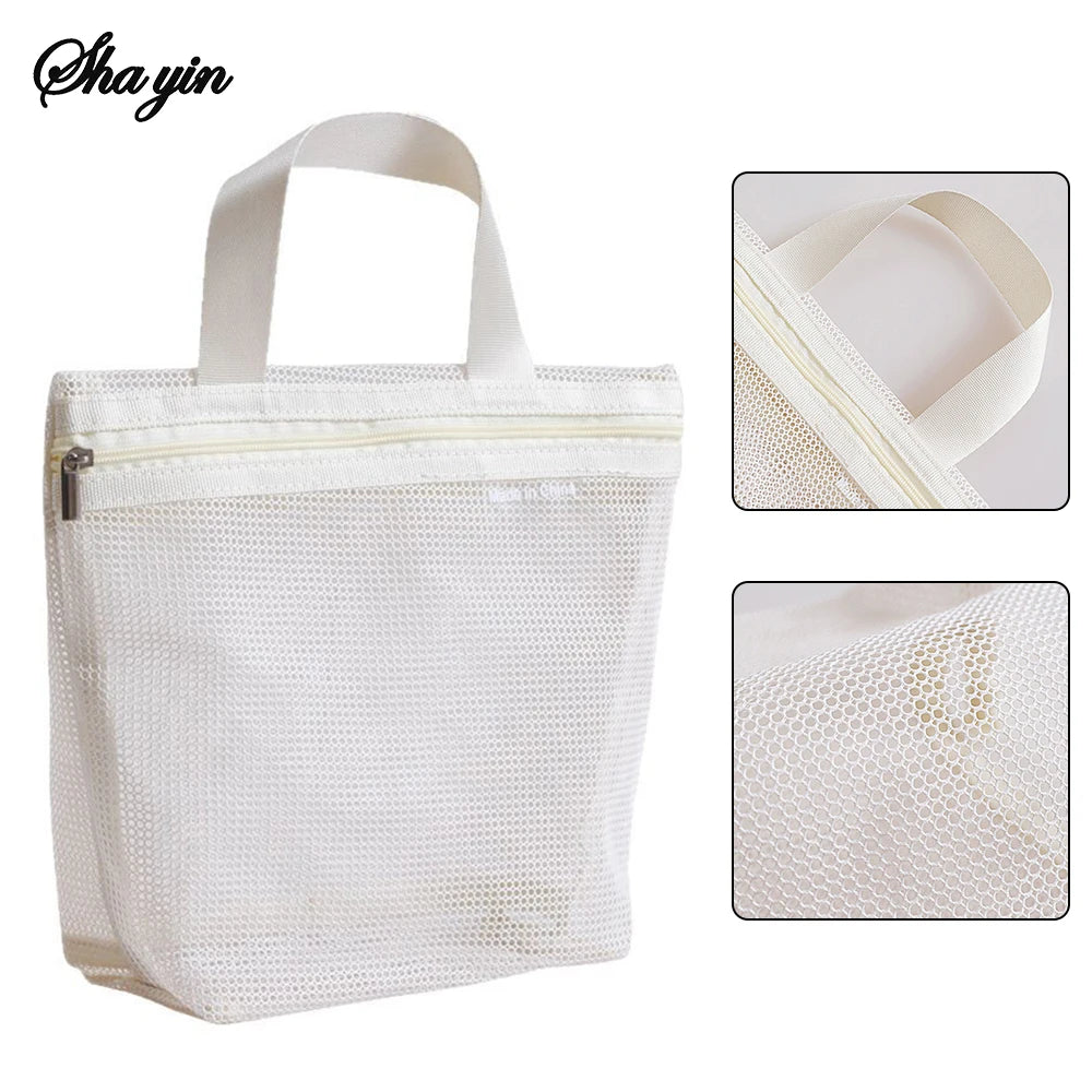 Clear Mesh Makeup Bag Portable Cosmetic Organizer Travel - Smarsty