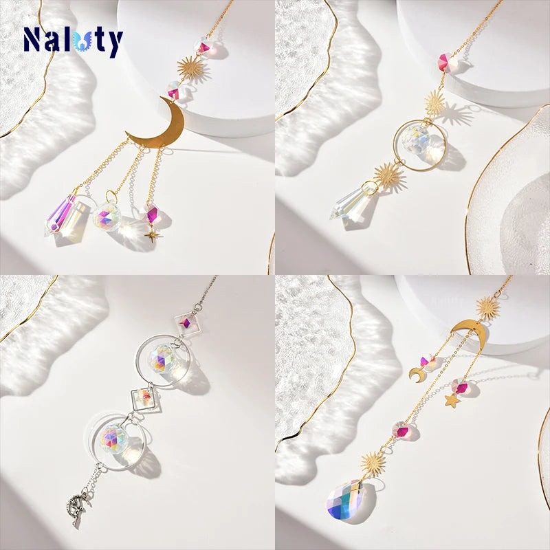 Hanging Crystal Pendant Suncatcher Wind Chimes for Home Decor - Smarsty