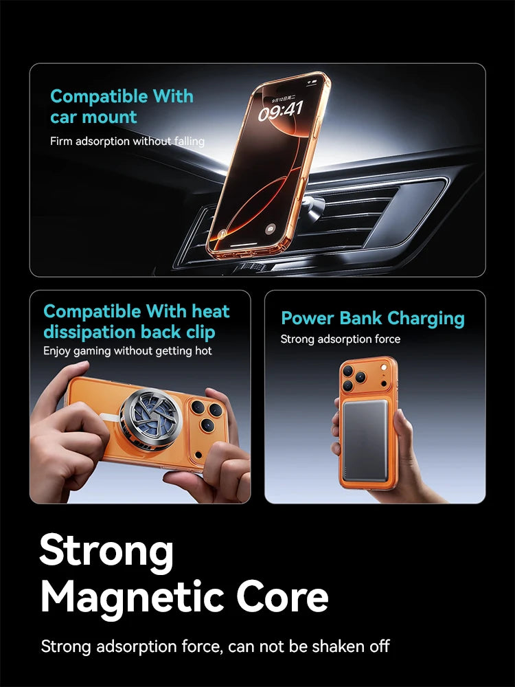 Magnetic Clear Case For iPhone Anti Yellowing - Smarsty