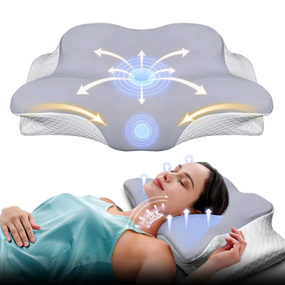 Butterfly Shaped Memory Foam Neck Pillow for Pain Relief - Smarsty