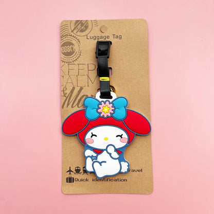 Hello Kitty Luggage Label Cute My Melody Luggage Tag Cartoon Suitcase ID Address Holder Baggage Boarding Portable - Smarsty