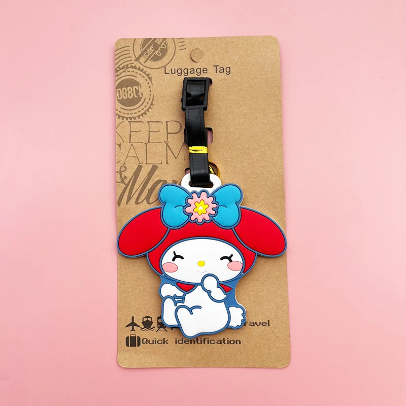 Hello Kitty Luggage Label Cute My Melody Luggage Tag Cartoon Suitcase ID Address Holder Baggage Boarding Portable - Smarsty