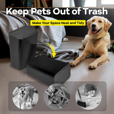 Bathroom Trash Can-10L Small Garbage Can with Press Top Lid for Toilet,Bedroom,Living Room – Plastic Wastebasket with Pop-up Lid - Smarsty