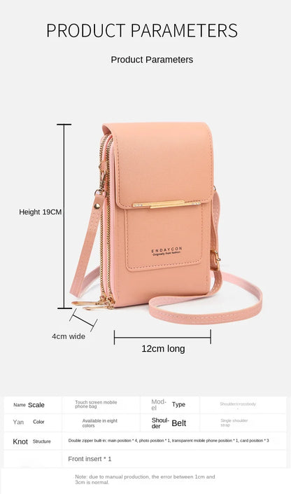 Crossbody Phone Bag With Touch Screen Lock Card Holder - Smarsty