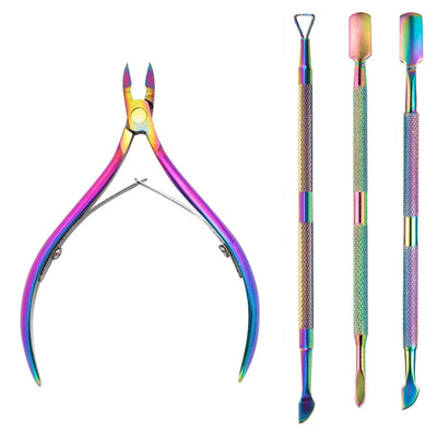 Professional Stainless Steel Nail Care Kit with Cuticle Scissors - Smarsty