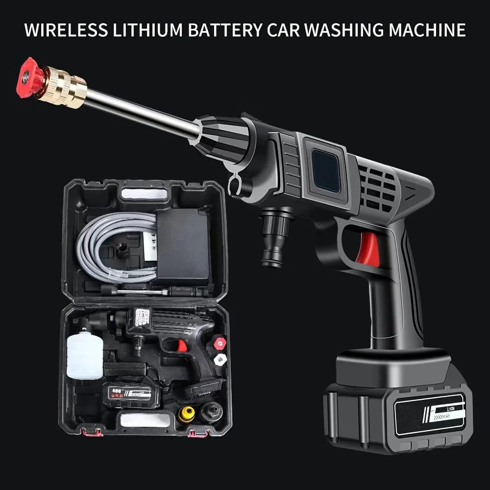 Wireless High-Voltage Cleaning Machine (Dual Electric), Portable Wireless High-Voltage Electric Car Cleaning Machine, Foam Spray Gun Car Cleaning Tool, High-Voltage Car Cleaning Water Gun, Wireless Charging Car Floor Cleaning