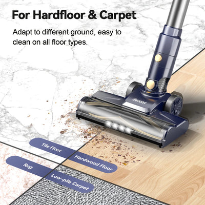 INSE I8 Corded Vacuum Cleaner Free-Stand Stick Vacuum 25KPa 600W Powerful 6 in1 Lightweight Handheld Cleaner for Carpet Pet Hair