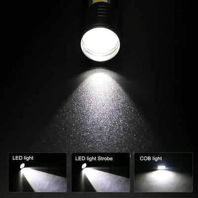 2000LM Ultra Bright P50 LED Flashlight Tactical EDC Emergency Spotlight Telescopic ZoomHandheld Torch  w/ 14500/18650 Battery - Smarsty