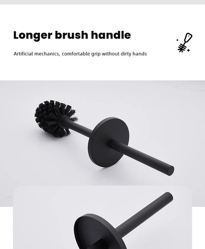 Stainless Steel Wall Mounted Toilet Brush Holder Accessory - Smarsty