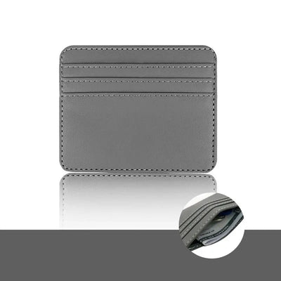 1PCS Man Purses Ultra Thin Mini Business Bank Credit Card Holder Wallet Simple Black Women Small Coin Cards Cover Pouch Case Bag - Smarsty