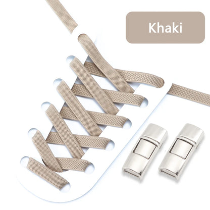 Elastic Laces Sneakers Press Lock Shoelaces Without Ties 8MM Wide Flats No Tie Shoe Laces Kids Adult Sports Running Shoelace NEW