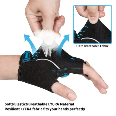 MOREOK Cycling Gloves,Breathable Bicycle Gloves,5MM Gel Pads Non-Slip Mountain Bike Gloves MTB Road Biking Gloves for Men Women by Smarsty