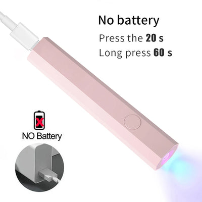 Mini UV Nail Lamp for Gel Polish Curing at Home - Smarsty
