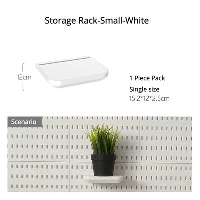 New DIY Pegboard Accessories Hanging Shelf Storage Hooks Wall Organizer No Punching Crafts Organization For Garage Kitchen Room by Smarsty