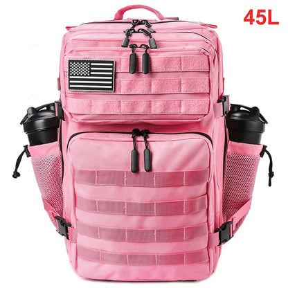 45L Tactical Backpack Men Outdoor Waterproof Sports Travel Gym Hiking Bug Out Bag Military Camping Hunting Survival Rucksack - Smarsty