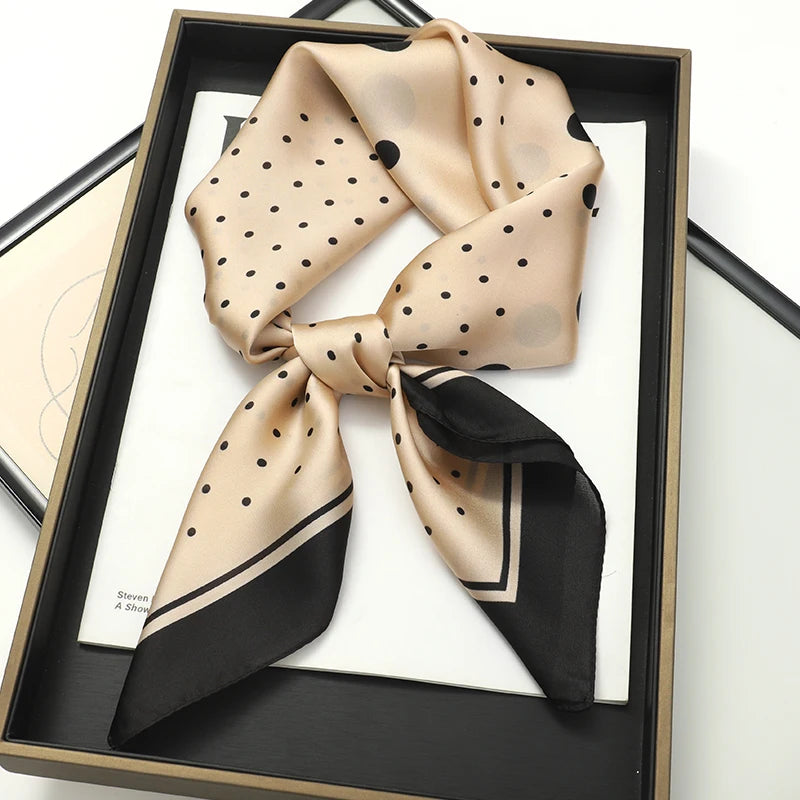 Women Silk Scarf Small Satin Square Neck Wrap - Smarsty
