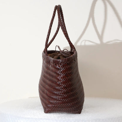 Genuine Leather Tote Bag For Women With Crossbody Strap - Smarsty