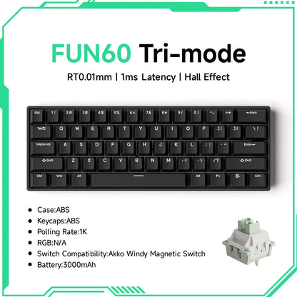 60 Percent Wireless Mechanical Keyboard With ARGB Lighting