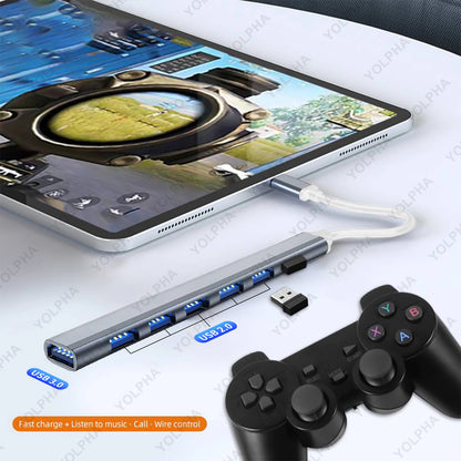 7 Port USB C Hub With 5Gbps High Speed PerformancePlus