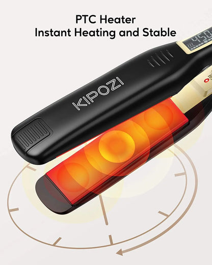 KIPOZI Professional Titanium Flat Iron with LCD Display - Smarsty