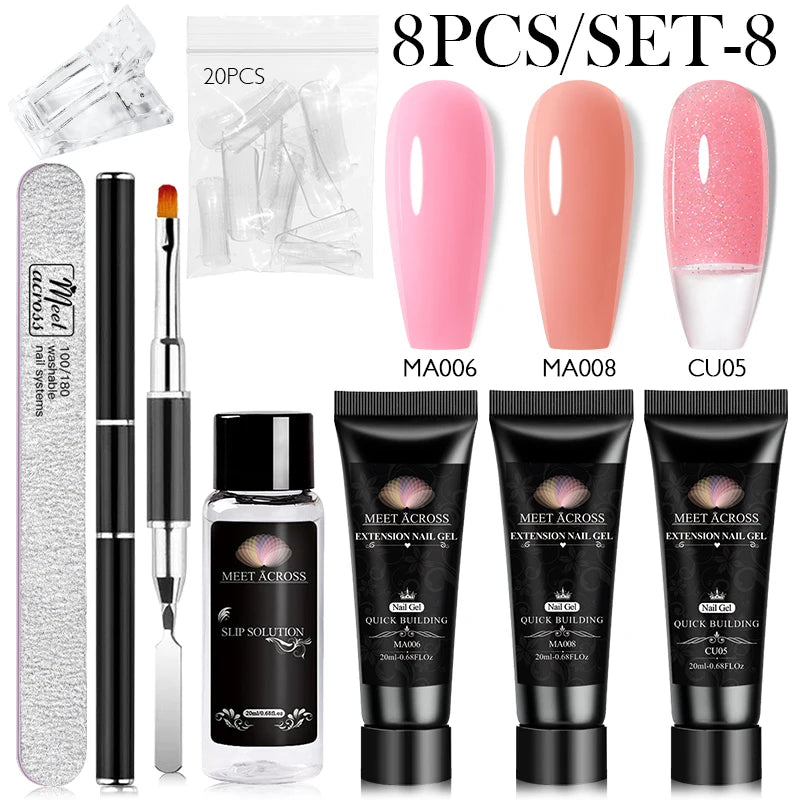 Nail Extension Gel Polish Set for Stunning Manicures - Smarsty