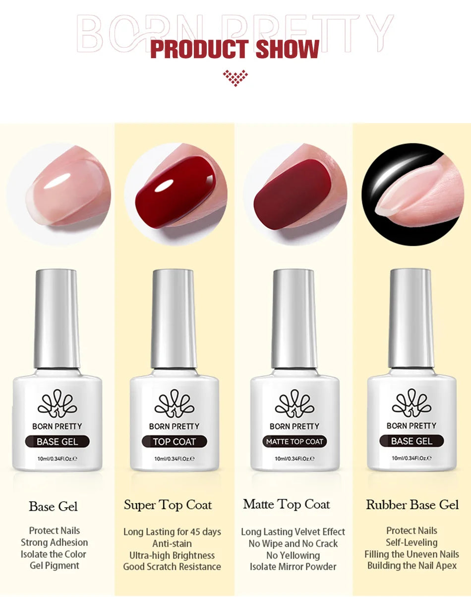 Born Pretty Super Top Coat and Base Gel Polish - Smarsty