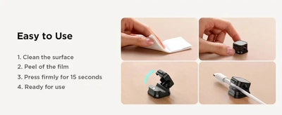 Magnetic Cable Clip Cable Holder Adhesive Wire Keeper Cord Cable Organizer for Home Office Under Desk Management - Smarsty